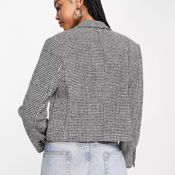 NWT Mango Nadine Houndstooth Cropped Blazer Size XXL - Picture 3 of 16